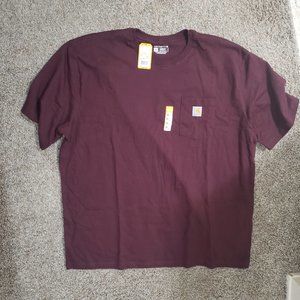 Carhartt Red Loose Fit Short-Sleeve Pocket T-Shirt
